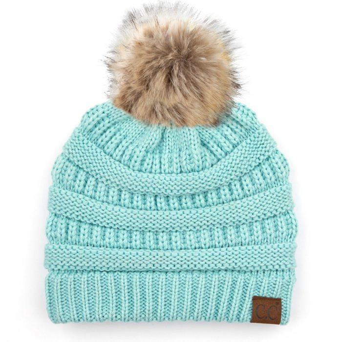 C.C® Beanie Cable-Knit Pom Accessories Hats for Gifts, Women, Teens Girls