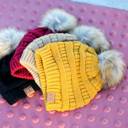 New Lavender C.C® Beanie Cable-Knit Pom Accessories Hats for Gifts, Women, Teens Girls