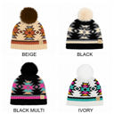  CC South Western Pattern Pom Beanie | Adult and Kid Sizes