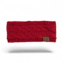 Red C.C® Non-Lined Women Head Wrap with Button for Glasses for Teacher or Mask for Healthcare Worker