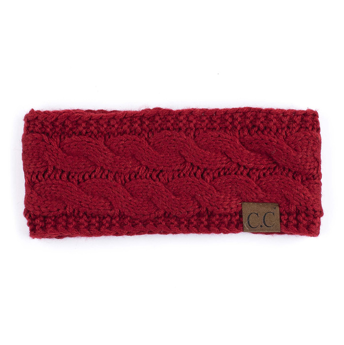 C.C® Beanie Cable-Knit Lined Head Wrap for Women Hair Accessories