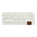 Metallic Ivory/Silver C.C® Confetti Metallic Lined Head Wrap for Women Teen