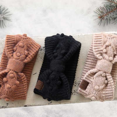 C.C® Crafted Pom Detail Head Wrap