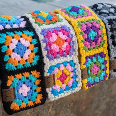 C.C® Handmade Colorful Crochet Pattern Head Wrap