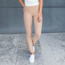XL-2XL (Pant Size 11-13) Long - Khaki Premium Stretch Soft High Waisted Jeggings for Women - Denim Leggings - Cotton Stretch Blend - Long