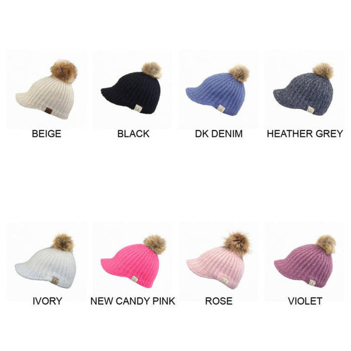 CC Kid and Adult Sizes Winter Knitted Ball Cap Beanie