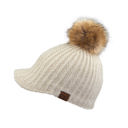 Ivory CC Kid and Adult Sizes Winter Knitted Ball Cap Beanie