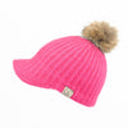 New Candy Pink CC Kid and Adult Sizes Winter Knitted Ball Cap Beanie