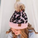 Beige - Ages 1-5 C.C® Beanie Leopard Accessories Hats, Ages 1-5