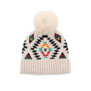 Beige | Ages 1-5 C.C® Beanie Baby & Kids Size Southwestern Print Accessories Hats