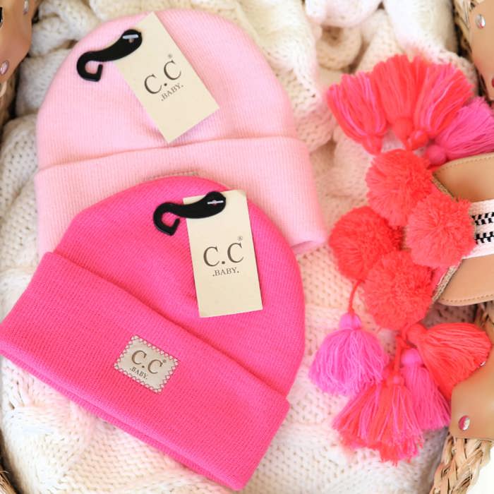 C.C® Kids Beanie Unisex Ribbed Hats Accessories, Ages 1-5