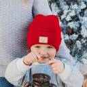 Red - Ages 1-5 C.C® Kids Beanie Unisex Ribbed Hats Accessories, Ages 1-5