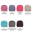 #1 Indi Pink/Burgundy/Hot Pink/Ivory C.C® Kids Youth Toddler Ages 1-5 Multi-Toned Ponytail Beanie