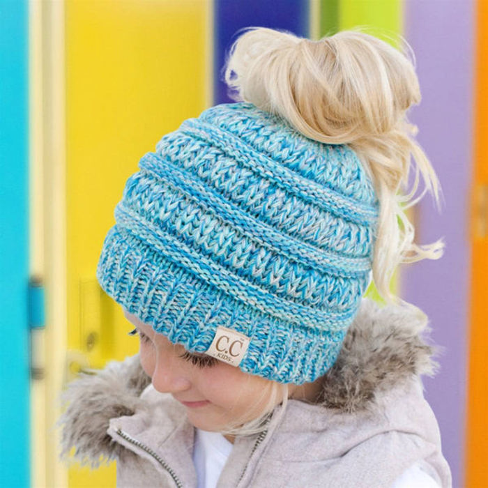 C.C® Kids Youth Toddler Ages 1-5 Multi-Toned Ponytail Beanie