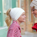  CC Messy Bun Adults and Kids Ponytail Beanies Hats