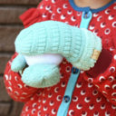 Light Melange Grey CC Brand Sherpa Lined Mittens Unisex Winter Accessories