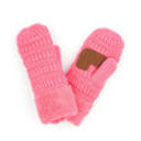 New Candy Pink CC Brand Sherpa Lined Mittens Unisex Winter Accessories