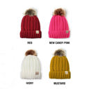 Indi Pink CC Kids Trending Pom Lined Beanies Hats