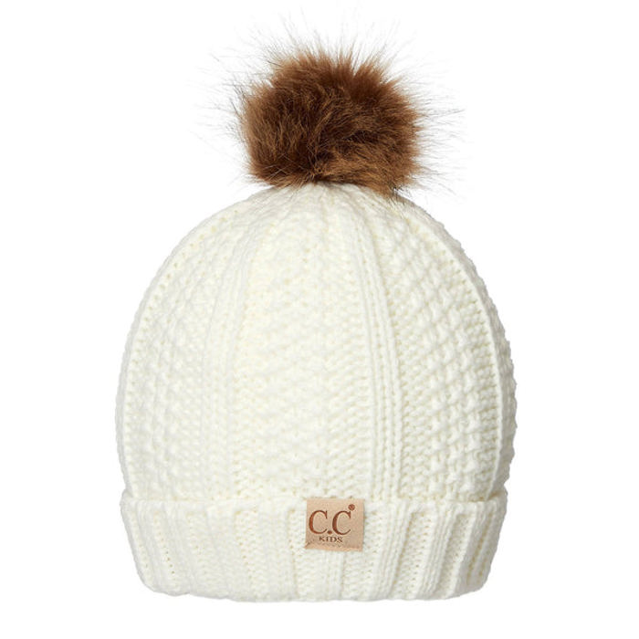 CC Kids Trending Pom Lined Beanies Hats