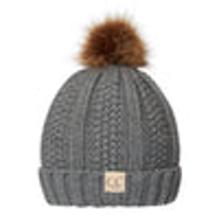 CC Kids Trending Pom Lined Beanies Hats