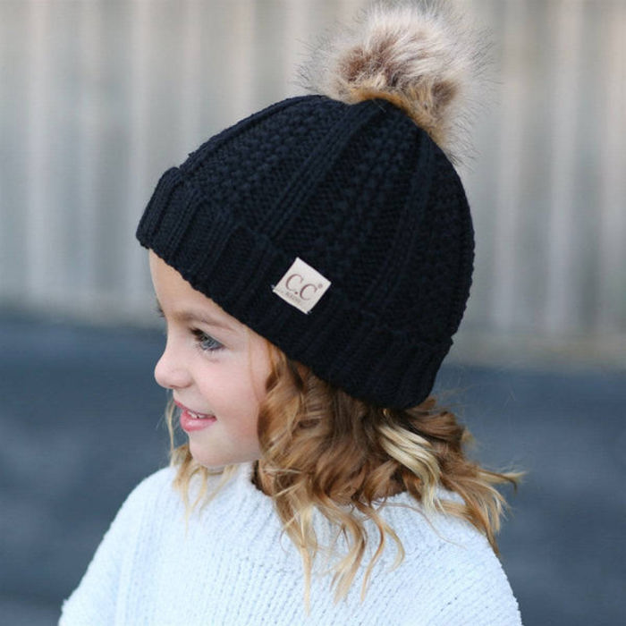 CC Kids Trending Pom Lined Beanies Hats