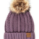 Violet CC Kids Trending Pom Lined Beanies Hats