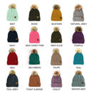 Violet CC Kids Trending Pom Lined Beanies Hats