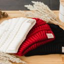 Black - Ages 1-5 C.C® Kids BeanieUnisex Cable Knit Skully Hats, Ages 1 - 5