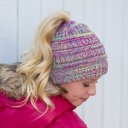  C.C® Kids Youth Toddler Ages 1-5 Multi-Toned Ponytail Beanie