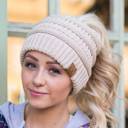  C.C® Women Messy Bun Ponytail Beanie Hats
