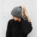 Ivory C.C® Women Messy Bun Ponytail Beanie Hats