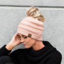 Ivory C.C® Women Messy Bun Ponytail Beanie Hats