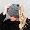 Red C.C® Women Messy Bun Ponytail Beanie Hats