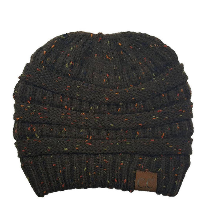 C.C® Cozy Confetti Bun Ponytail Beanies Hats