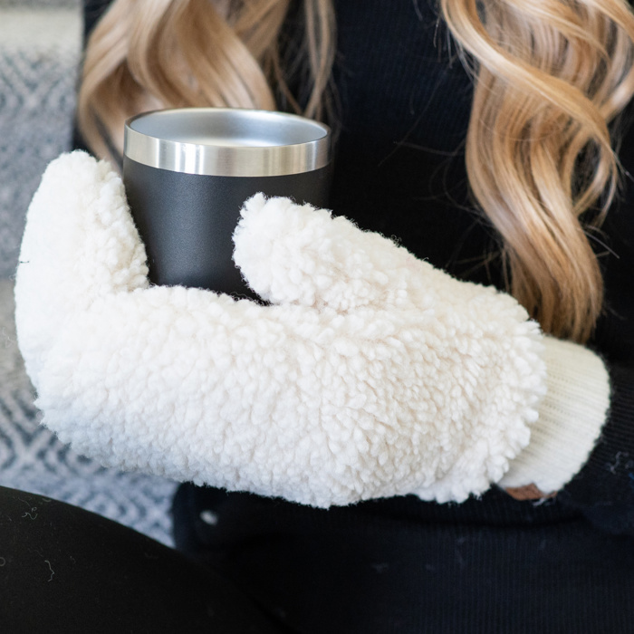 C.C® Soft Sherpa Accessible Mittens