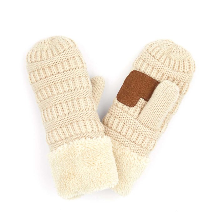 CC Brand Sherpa Lined Mittens Unisex Winter Accessories