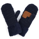 Navy CC Tween Sherpa Lined Mittens