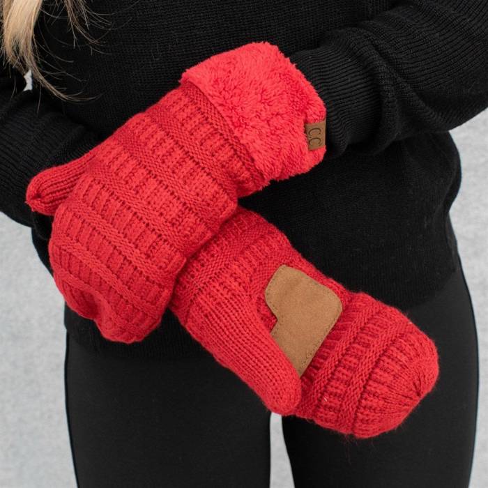 C.C® Mittens Sherpa Lined Accessories, Adult and Junior