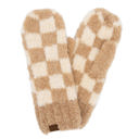 Light Grey/White C.C® Checkered Boucle Oh-So-Soft Mittens