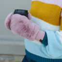 Ivory CC Plush Touchscreen Accessible Mittens