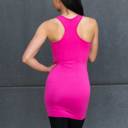 Fuchsia | RacerBack | XS-Medium Extra Long Layering Scoop or Racerback Tank, Two Sizes