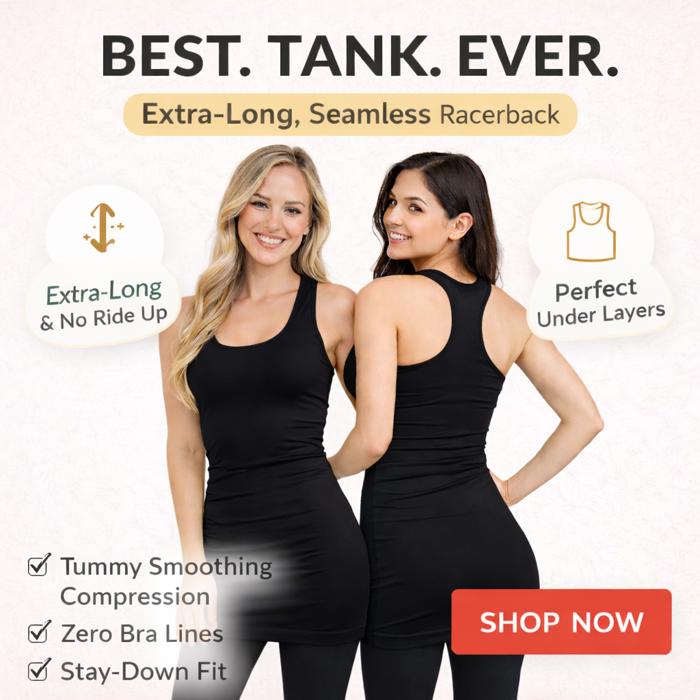 Seamless Extra Long Layering Racerback Tank