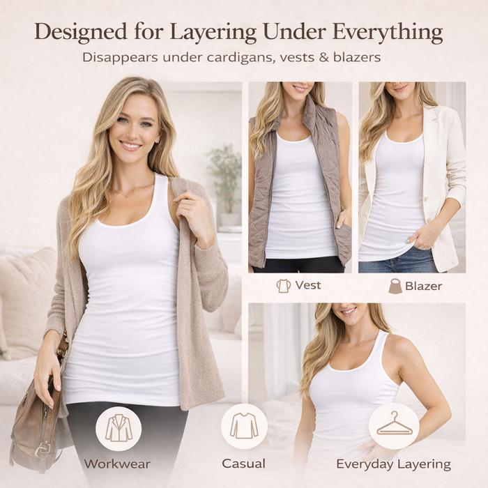 Seamless Extra Long Layering Racerback Tank