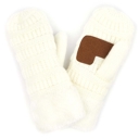Ivory CC Tween Sherpa Lined Mittens