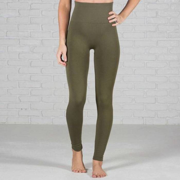 Tummy Control Fleece Lined Leggings Two Sizes Curvy Added