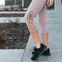  Ultra Soft Lace Up Crop Leggings