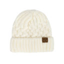 Teal Blue CC Beanie Lattice Pattern