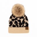  C.C® Leopard Pom Beanie | Plush Pom | Super Soft