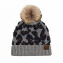  C.C® Leopard Pom Beanie | Plush Pom | Super Soft