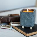 Charcoal Concrete Beeswax Candles